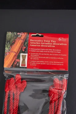 Decorator's Warehouse 16” Red Decorative Twist Ties