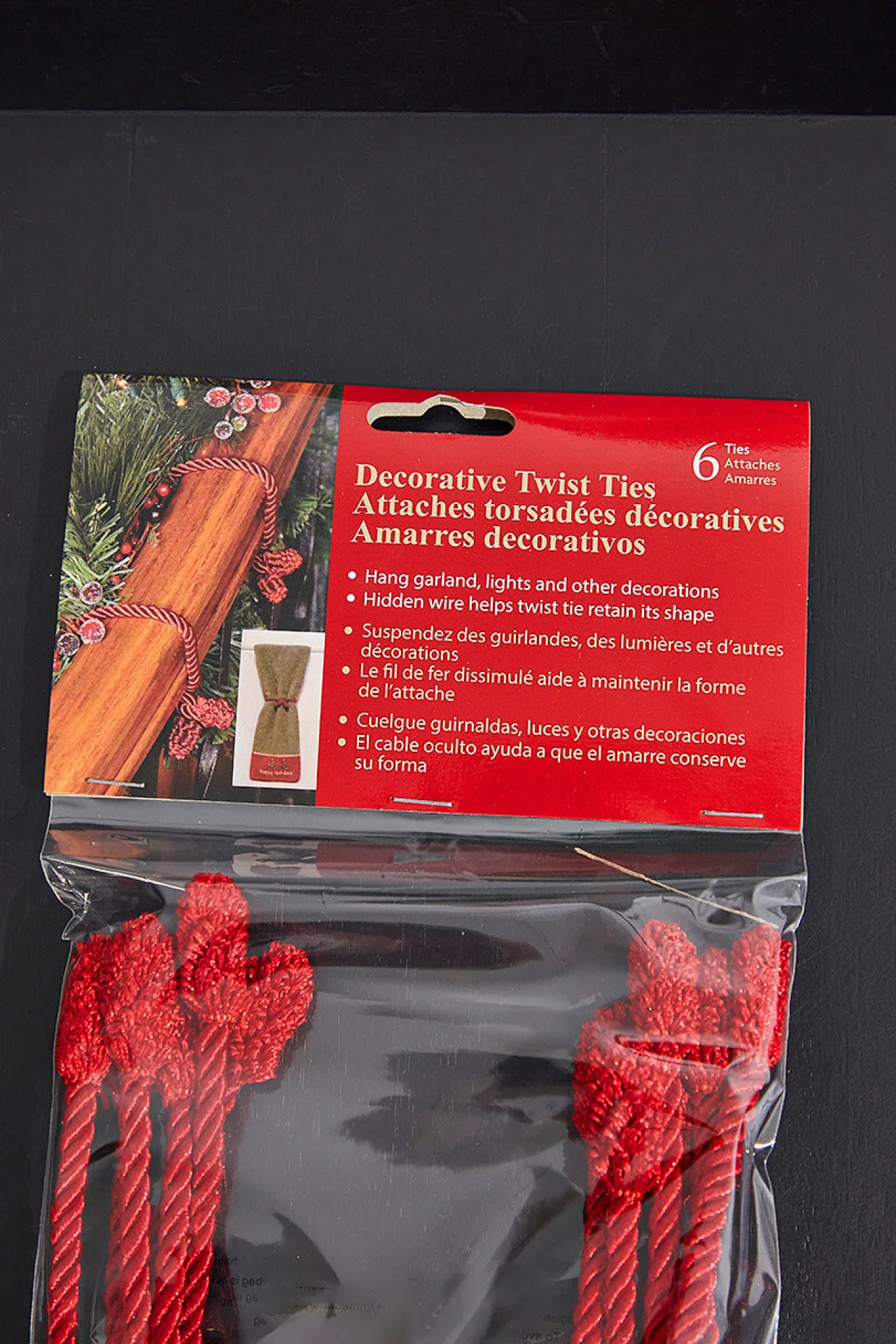 Decorator's Warehouse 16” Red Decorative Twist Ties