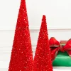 Discount Decorator's Warehouse 18"-24" Red Sequin Cone Tree - Set Of 2