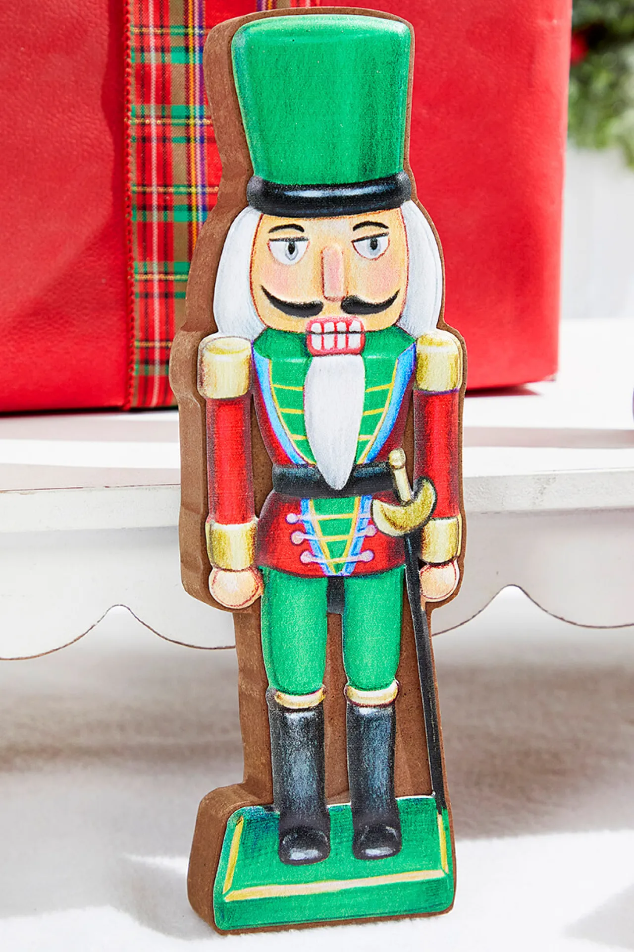 Hot Decorator's Warehouse 10" Red/Green Wooden Nutcracker