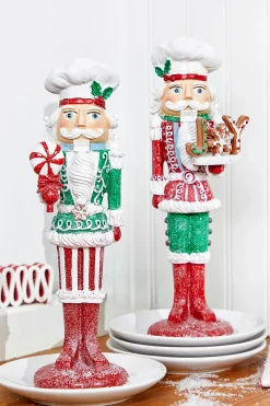 New Decorator's Warehouse 11.5" Resin Candy Nutcracker