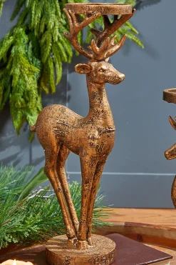 Best Decorator's Warehouse 16" Resin Deer Candle Holder