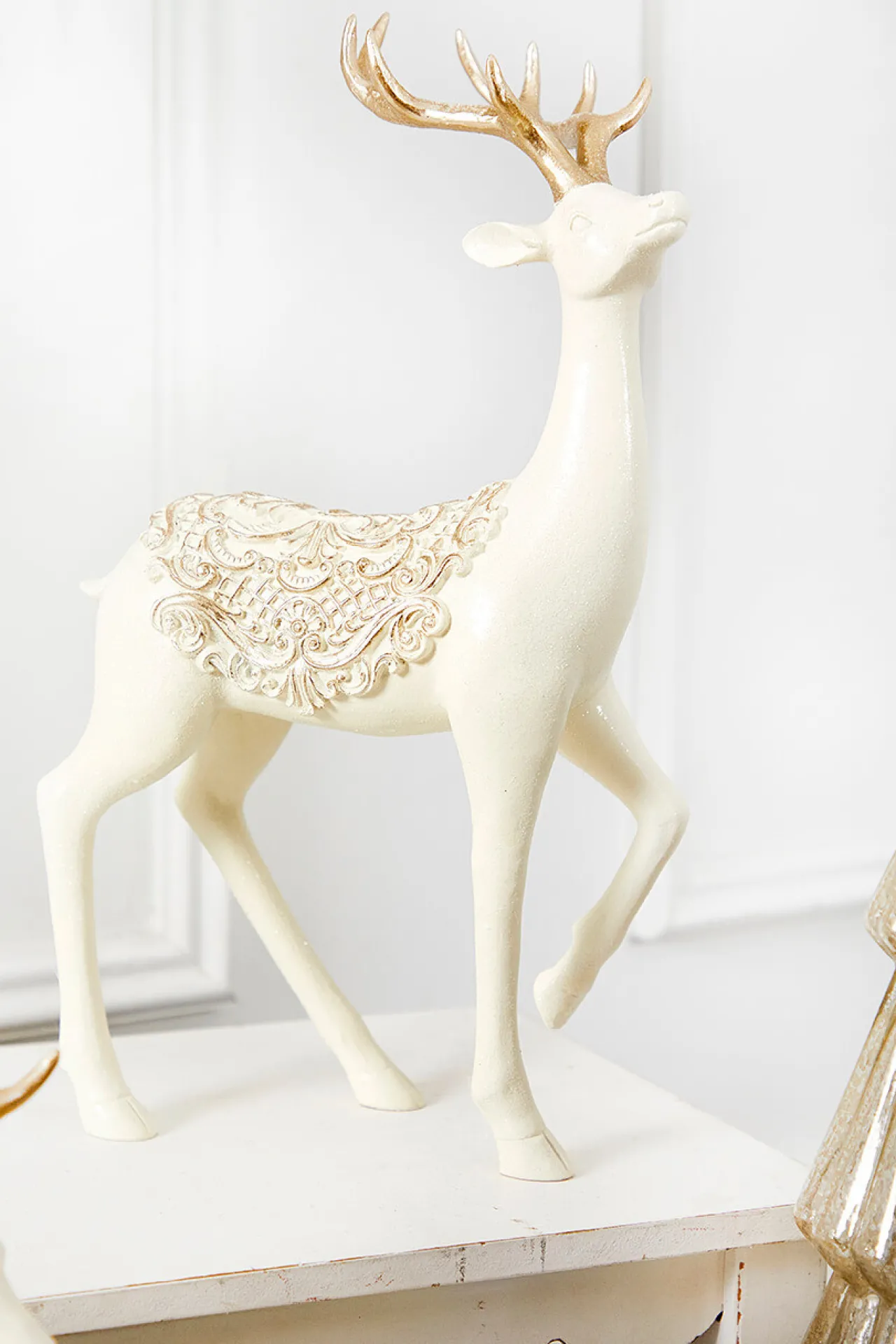 Hot Decorator's Warehouse 14" Resin Deer With Scroll Saddle