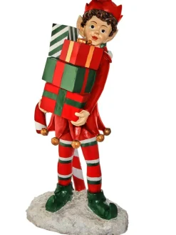 New Decorator's Warehouse 48" Resin Elf Holding Packages