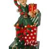 Best Decorator's Warehouse 48" Resin Elf Sitting With Packages