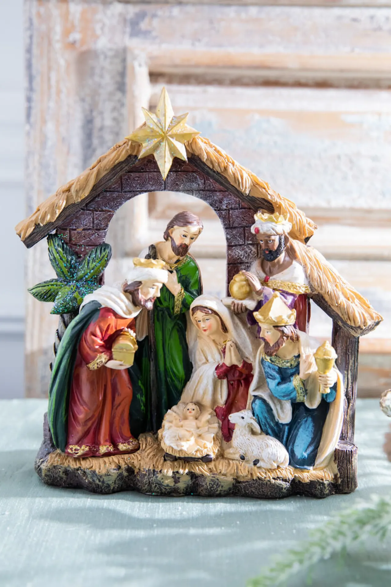 Sale Decorator's Warehouse 9" Resin Nativity Scene
