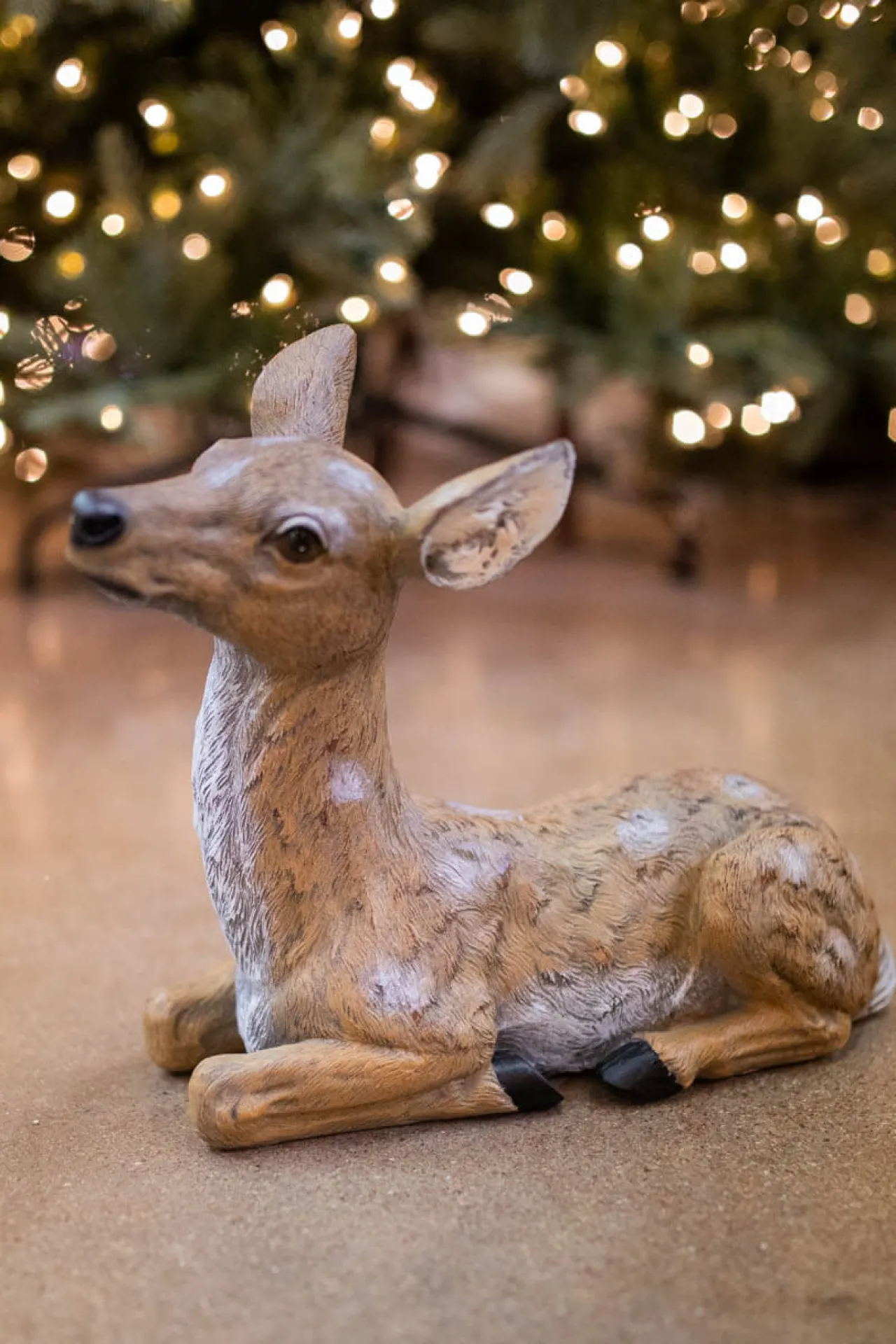 Outlet Decorator's Warehouse 13" Resin Outdoor Laying Fawn Deer