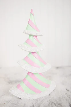 Decorator's Warehouse 11.6” Resin Pastel Peppermint Layer Tree
