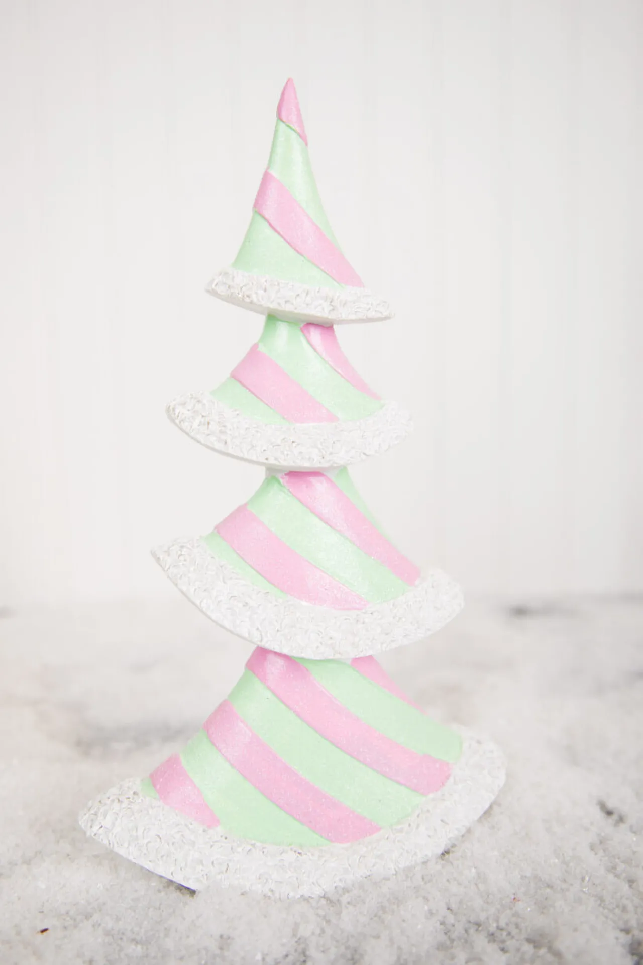 Decorator's Warehouse 11.6” Resin Pastel Peppermint Layer Tree
