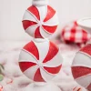 Decorator's Warehouse 11.5” Resin Peppermint Candy Candle Holder