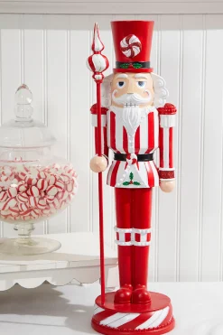New Decorator's Warehouse 24" Resin Peppermint Nutcracker