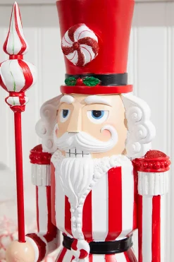 New Decorator's Warehouse 24" Resin Peppermint Nutcracker