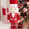 Hot Decorator's Warehouse 35.8” Resin Red And White Peppermint Nutcracker Decoration