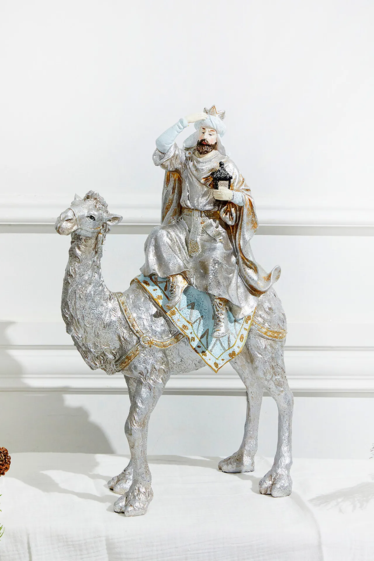 Outlet Decorator's Warehouse 16" Resin Renaissance Three Kings With Animals - Set Of 3