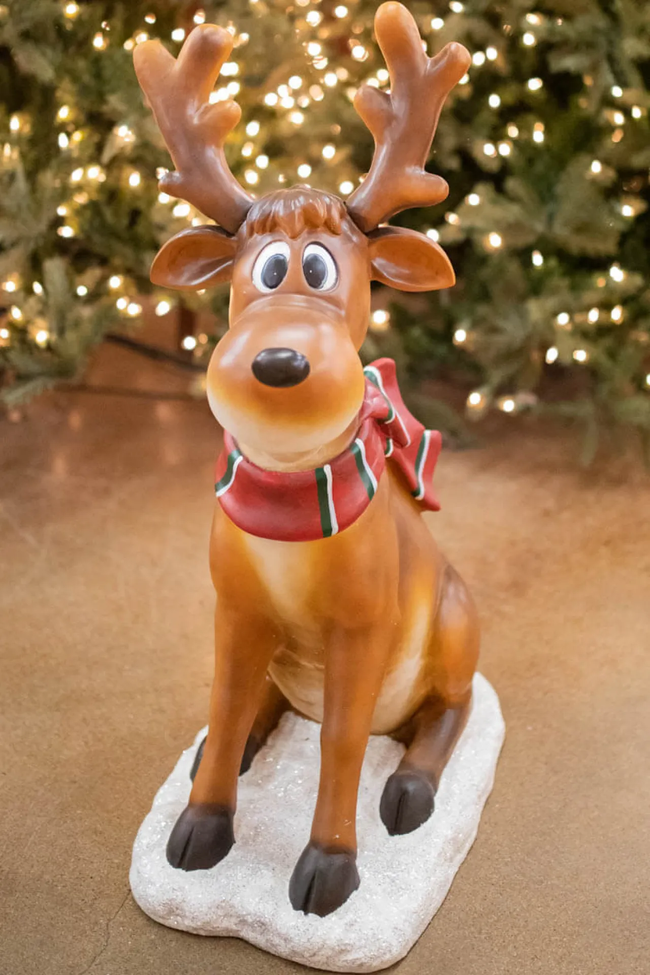 Discount Decorator's Warehouse 38" Resin Sitting Whimsical Reindeer
