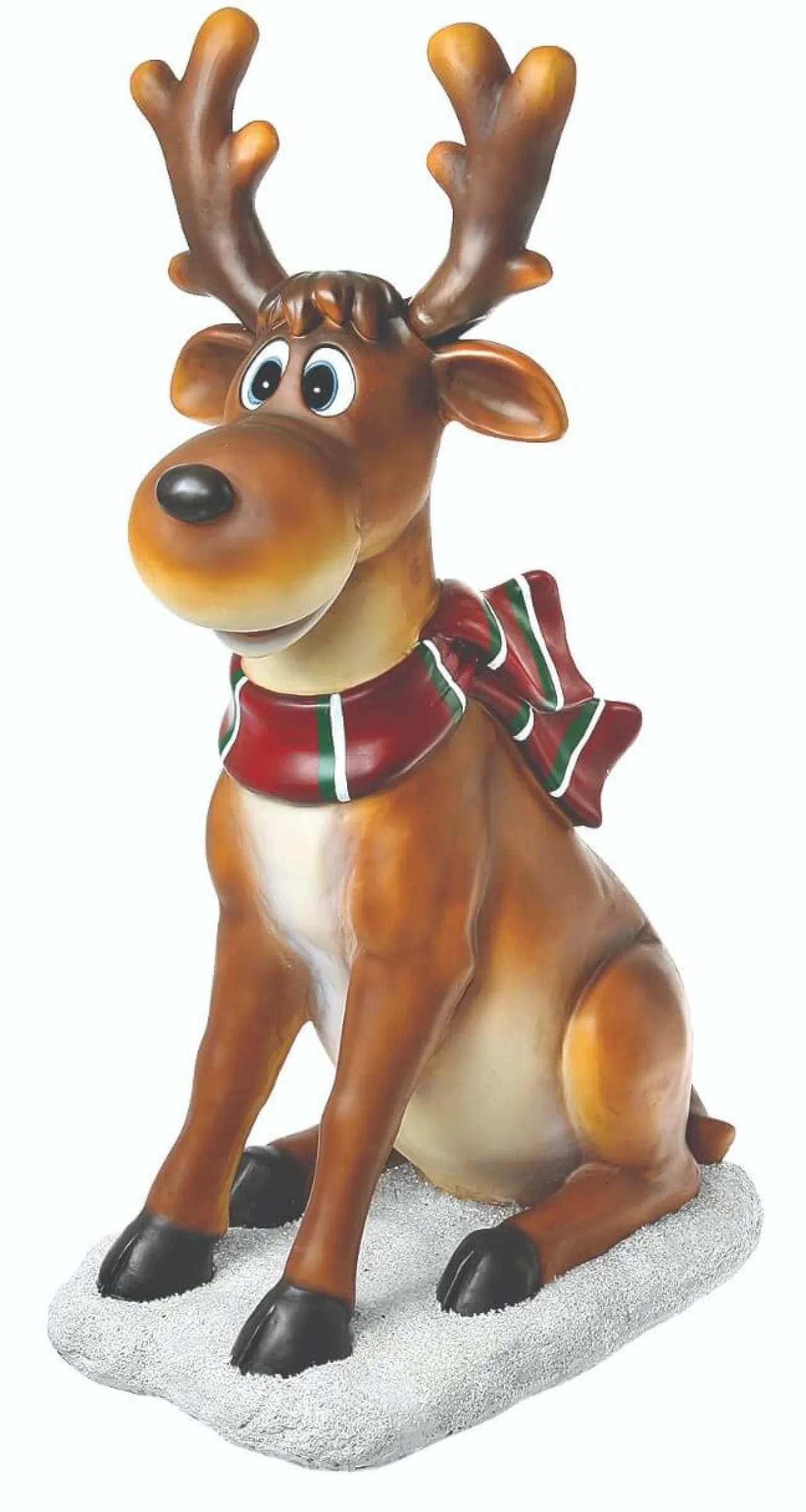 Discount Decorator's Warehouse 38" Resin Sitting Whimsical Reindeer