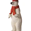 Decorator's Warehouse 45" Resin Standing Polar Bear With Scarf