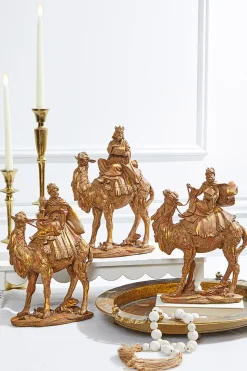 Outlet Decorator's Warehouse 13" Resin Three Kings On Camels - Set Of 3