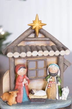Hot Decorator's Warehouse 9” Resin Traditional Kid Nativity Scene