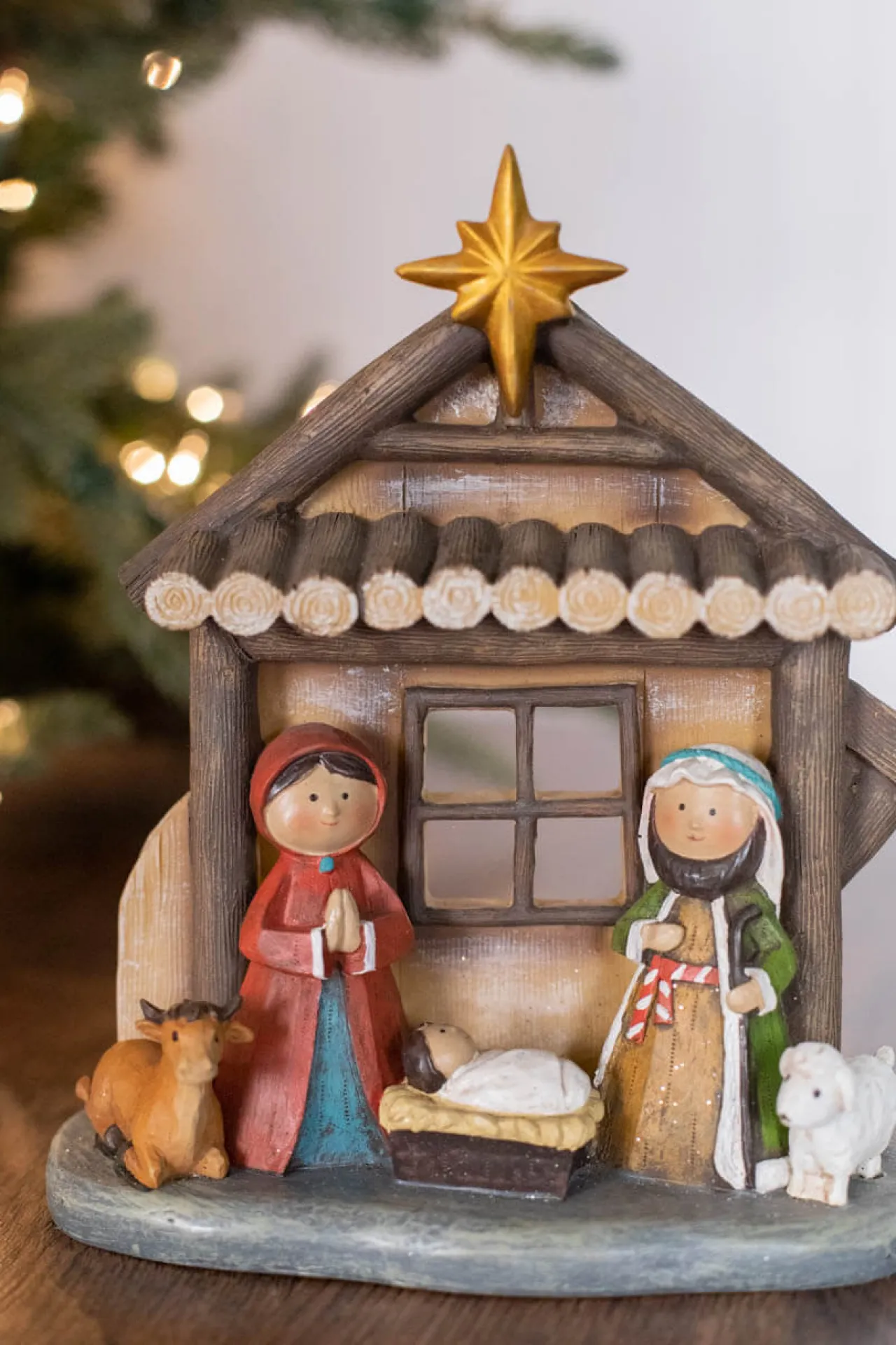 Hot Decorator's Warehouse 9” Resin Traditional Kid Nativity Scene