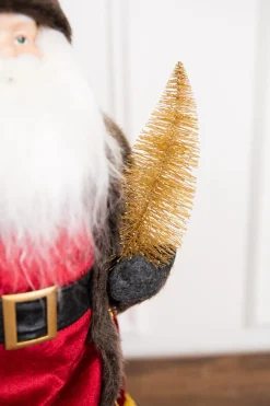 Clearance Decorator's Warehouse 19” Santa Figure With Stars & Tree