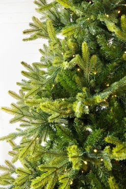 Clearance Decorator's Warehouse 9' Slim Trinity Pine Artificial Christmas Tree With 1150 Color-Changing Lights