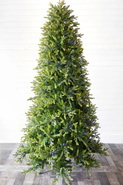 Clearance Decorator's Warehouse 9' Slim Trinity Pine Artificial Christmas Tree With 1150 Color-Changing Lights