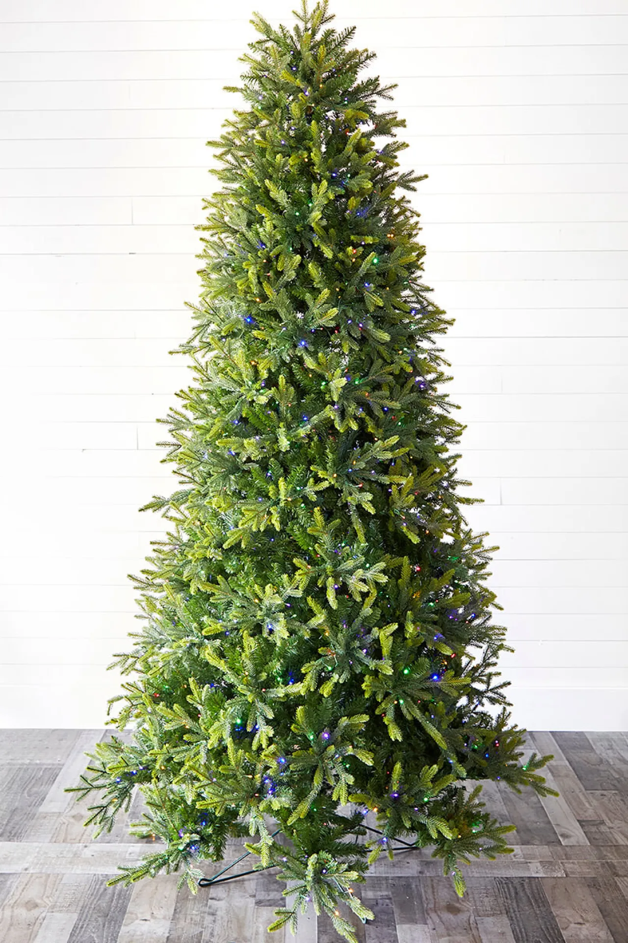 Clearance Decorator's Warehouse 9' Slim Trinity Pine Artificial Christmas Tree With 1150 Color-Changing Lights