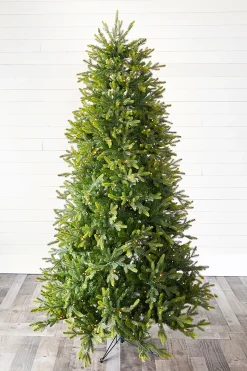 New Decorator's Warehouse 7.5' Slim Trinity Pine Artificial Christmas Tree With 700 Color-Changing Lights
