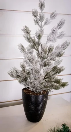 Sale Decorator's Warehouse 24" Snow Tree In Black Container