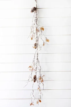 Best Decorator's Warehouse 48" Snow W/Glitter Winter Chalet Garland - Natural/Frost