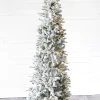 Outlet Decorator's Warehouse 7.5' Snowcrest Pencil Pine Artificial Christmas Tree With 500 Color-Changing Lights