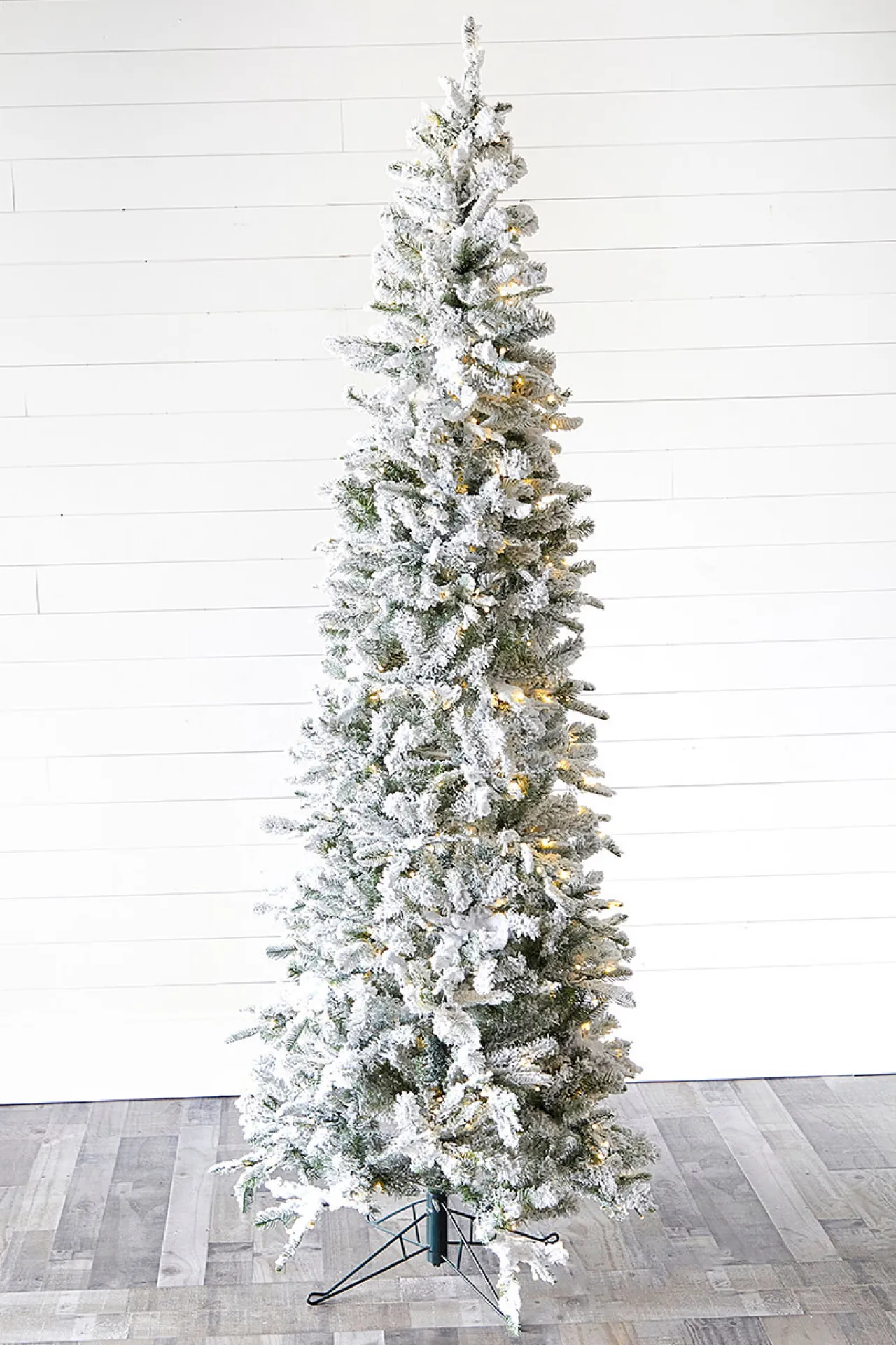 Outlet Decorator's Warehouse 7.5' Snowcrest Pencil Pine Artificial Christmas Tree With 500 Color-Changing Lights