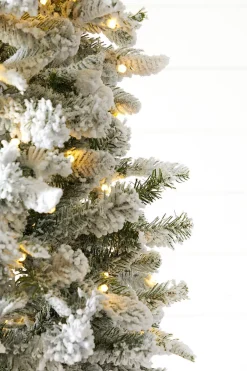 Outlet Decorator's Warehouse 7.5' Snowcrest Pencil Pine Artificial Christmas Tree With 500 Color-Changing Lights