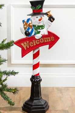 Online Decorator's Warehouse 36” Snowmen With Welcome Sign