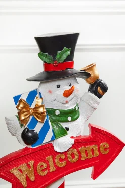 Online Decorator's Warehouse 36” Snowmen With Welcome Sign
