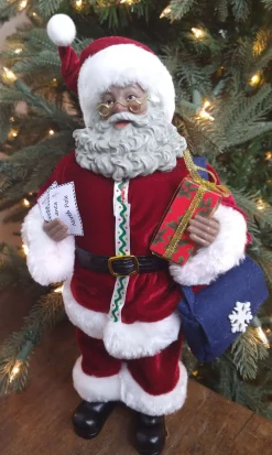 Sale Decorator's Warehouse 12” Standing Santa - The Nicholas Collection