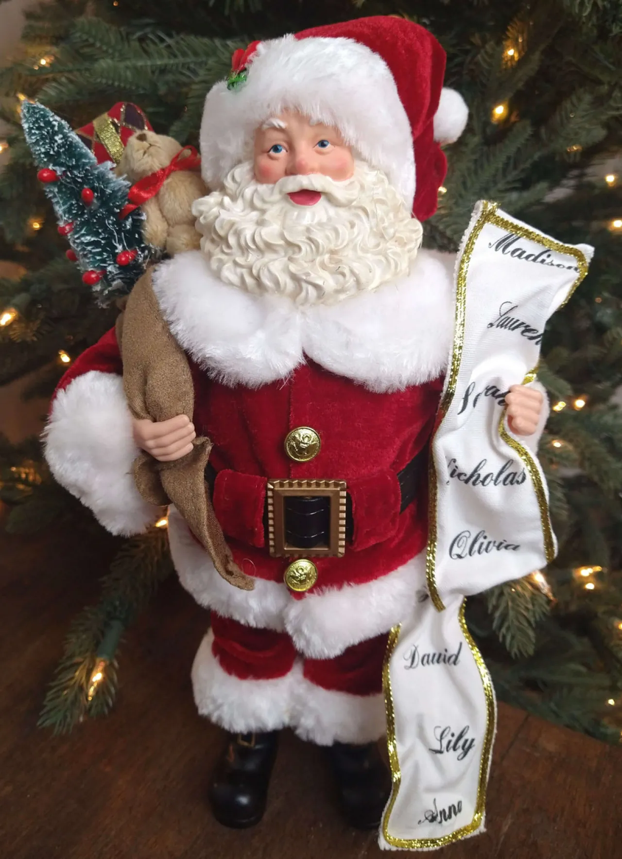 Sale Decorator's Warehouse 12” Standing Santa - The Nicholas Collection