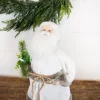 Sale Decorator's Warehouse 19” White Robe Santa Figure With Greenery Bundle