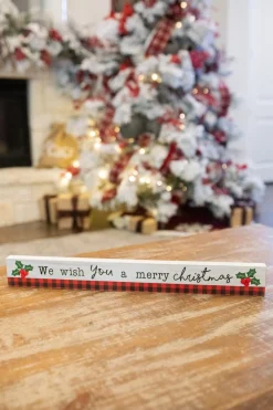 Sale Decorator's Warehouse 23.6 Wood Holiday Block Sign