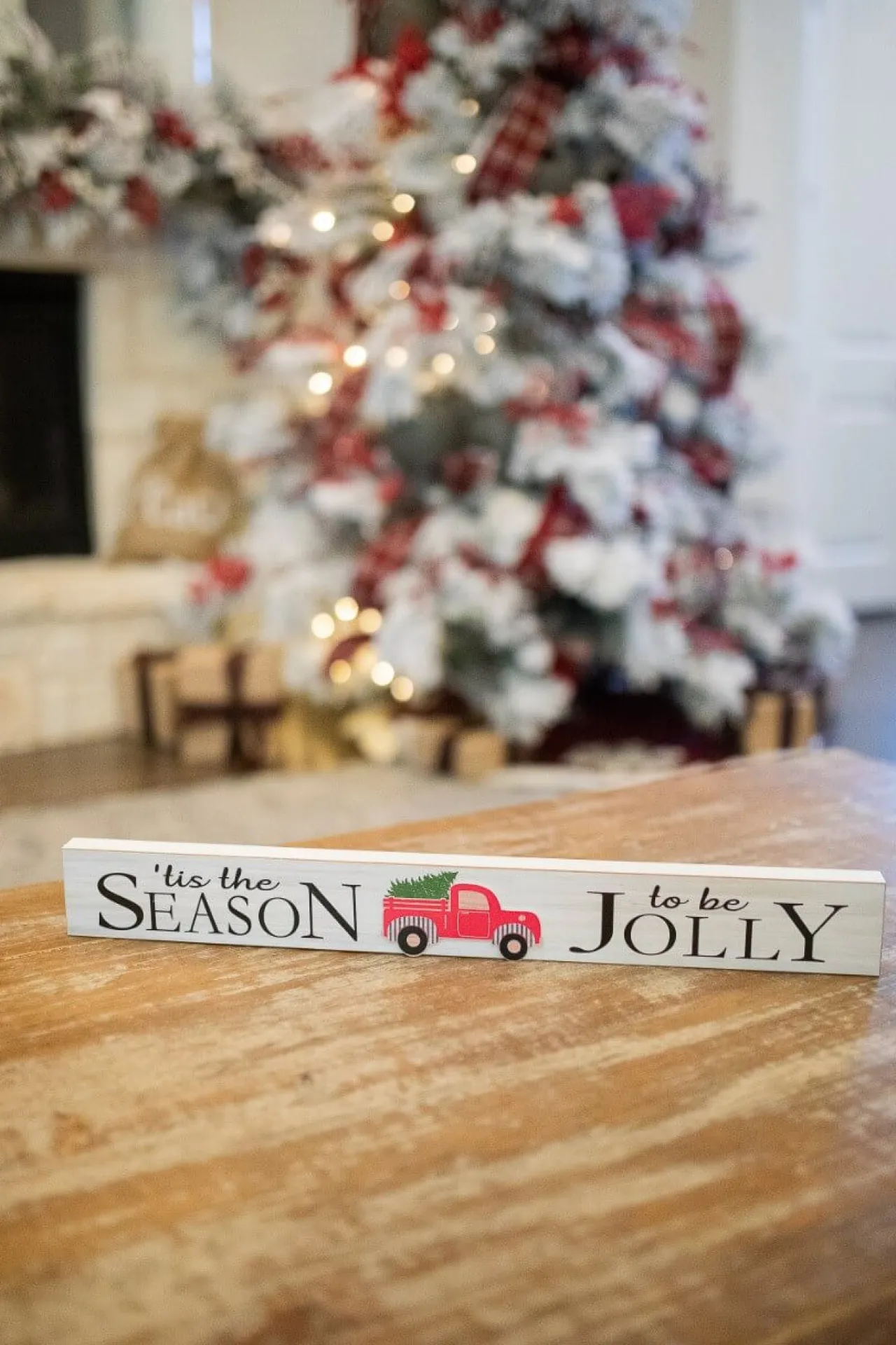 Sale Decorator's Warehouse 23.6 Wood Holiday Block Sign