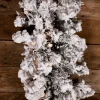 Online Decorator's Warehouse 9’ X 14” Lit Flock Furry Pine Garland