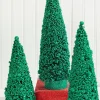 Hot Decorator's Warehouse Bottle Brush Trees - Set Of 3 - Green