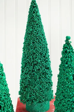 Hot Decorator's Warehouse Bottle Brush Trees - Set Of 3 - Green