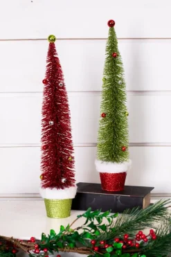 Clearance Decorator's Warehouse Bottle Brush Very Merry Tree