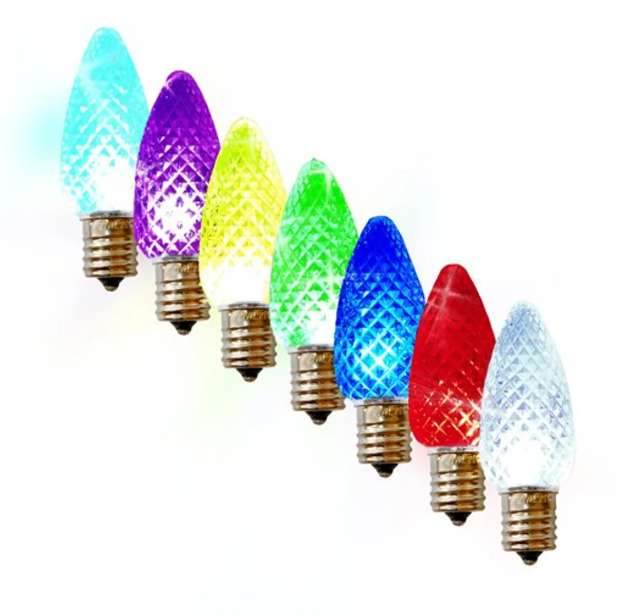 New Decorator's Warehouse C9 Dynamic RGB Bulb (25 Bulbs/bag) - Faceted