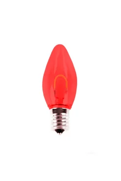 New Decorator's Warehouse C9 Filament Bulb (25 Bulbs/box) - Red