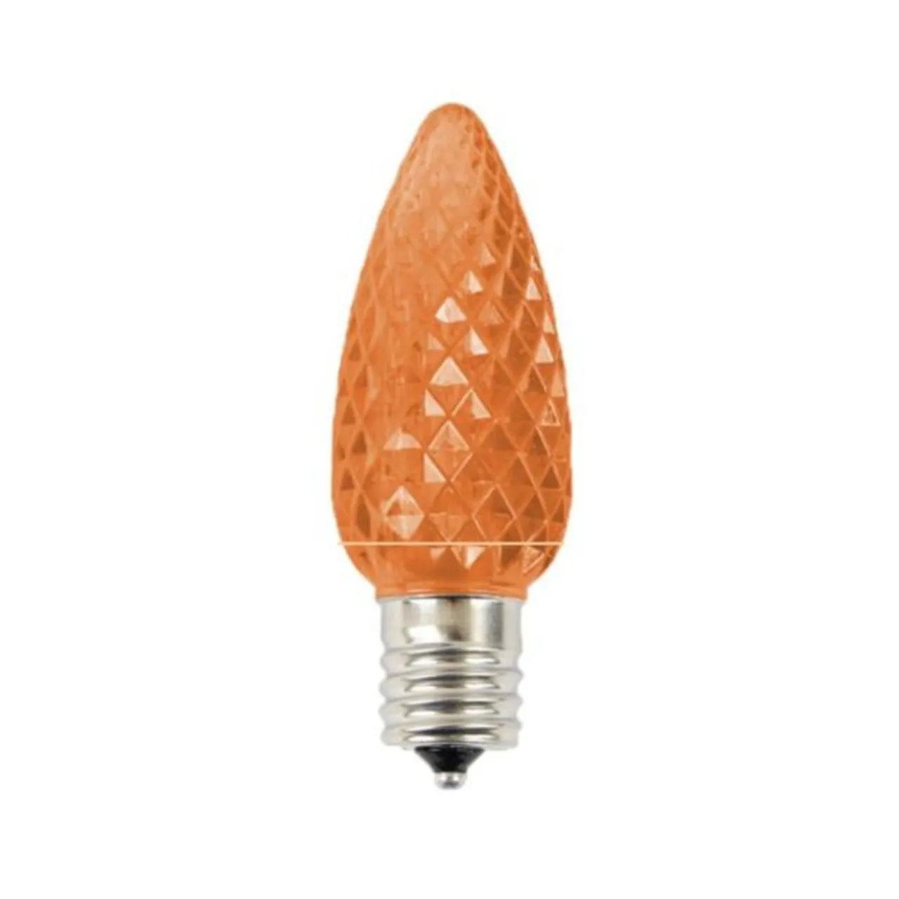 Clearance Decorator's Warehouse C9 Platinum Elite LED SMD Bulb (25 Bulbs/bag) - Faceted, Orange