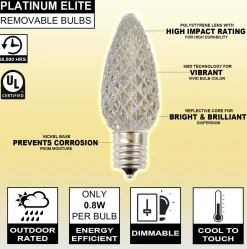 Outlet Decorator's Warehouse C9 Platinum Elite LED SMD Bulb (25 Bulbs/bag) - Faceted, Warm White