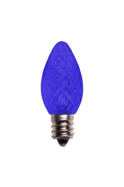 Clearance Decorator's Warehouse C7 Wonderful LED SMD Bulbs (25 Bulbs/bag) - Faceted, Blue